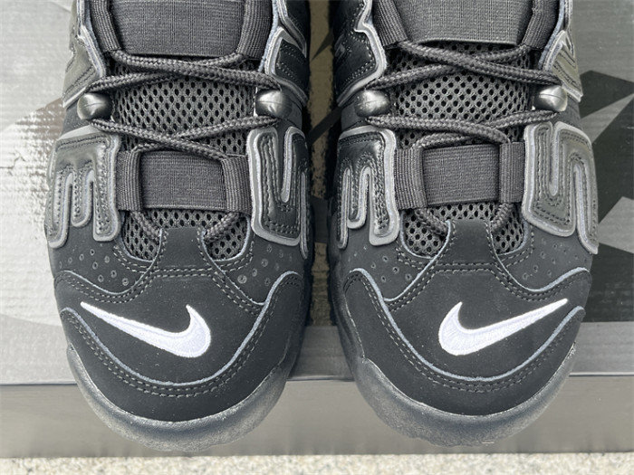 Authentic Supreme x Nike Air More Uptempo Black