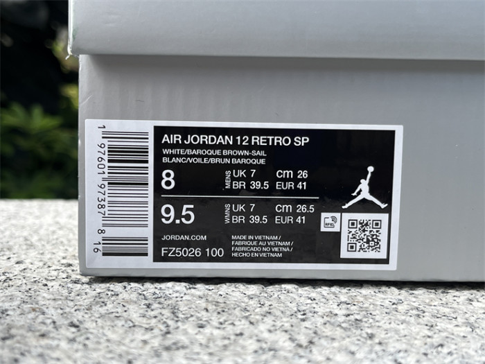 Authentic SoleFly x Air Jordan 12 “Baroque Brown”