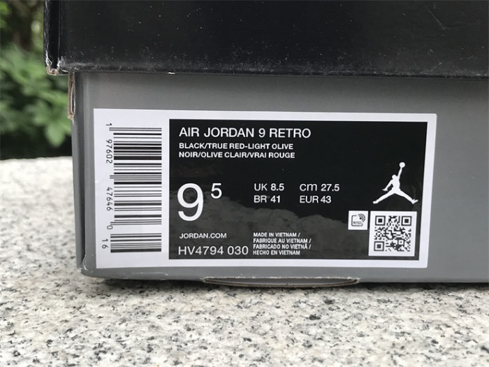 Authentic Air Jordan 9 Retro Olive