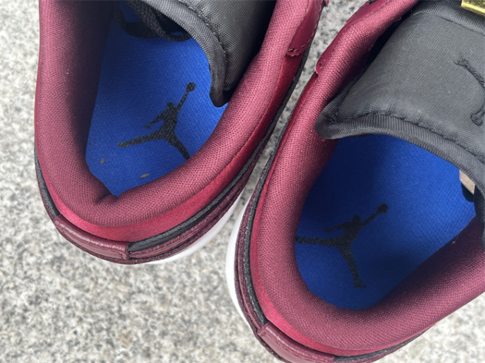 Authentic Air Jordan 1 Low Dark Beetroot Black