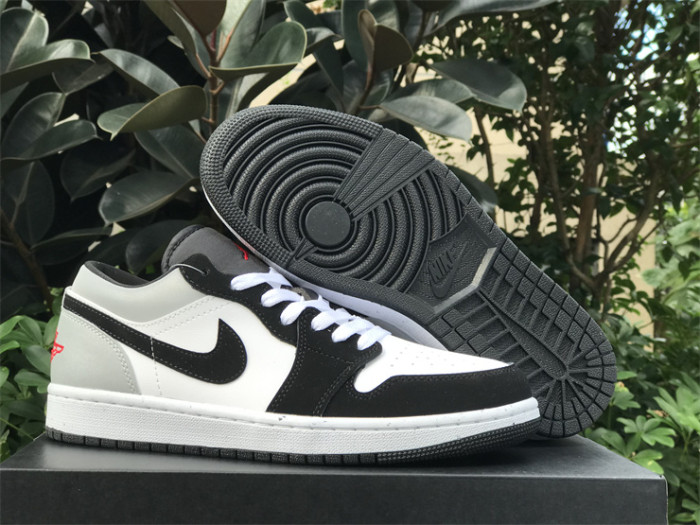 Authentic Air Jordan 1 Low SE White Fire Red Black Matte Silver