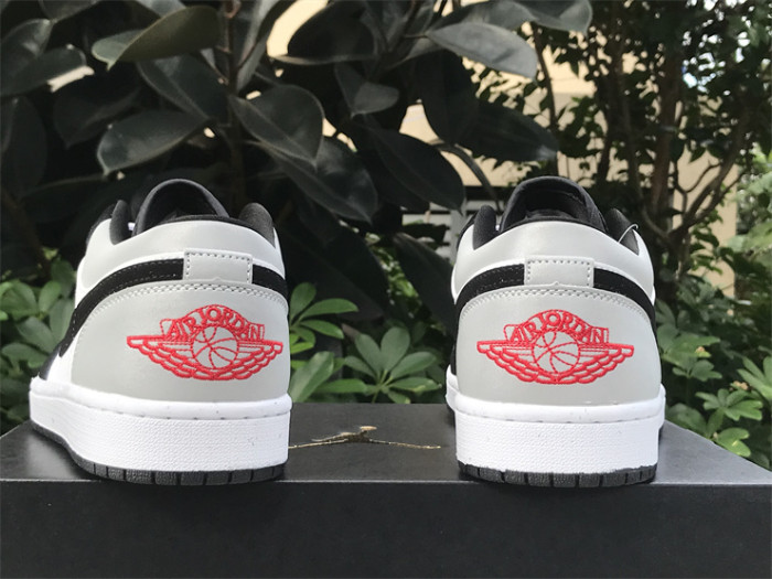 Authentic Air Jordan 1 Low SE White Fire Red Black Matte Silver
