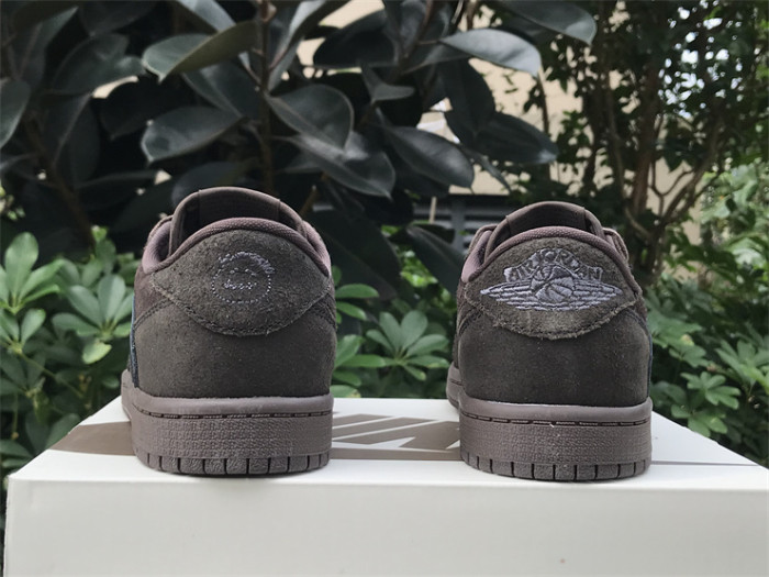 Authentic Travis Scott x Air Jordan 1 Low OG “Velvet Brown” Kids