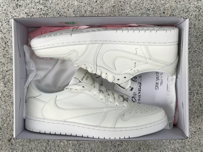 Authentic Travis Scott X Air Jordan 1 Retro Low OG SP White Party