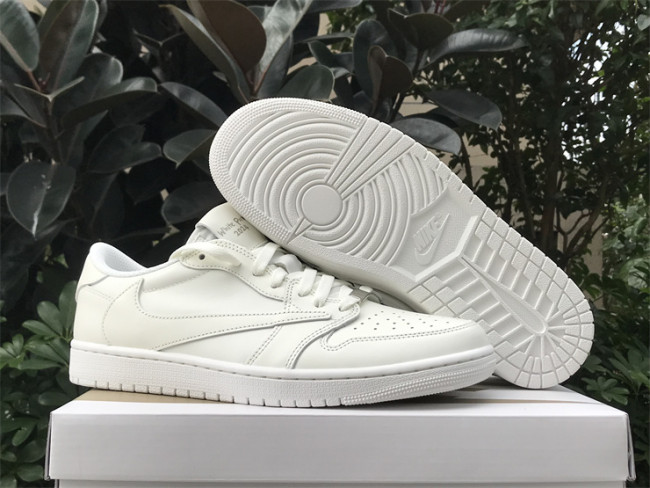 Authentic Travis Scott X Air Jordan 1 Retro Low OG SP White Party gs