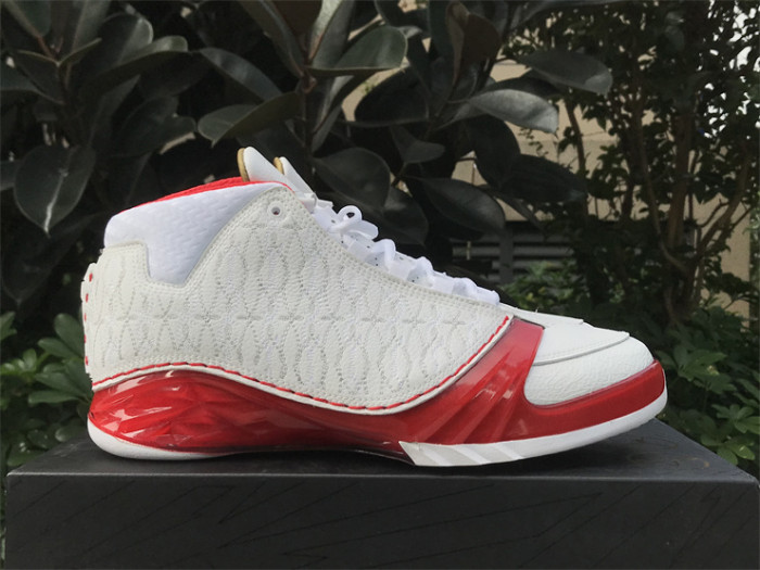 Authentic Air Jordan 23 White Varsity Red