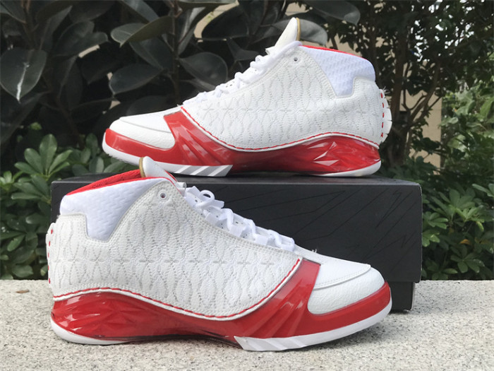Authentic Air Jordan 23 White Varsity Red
