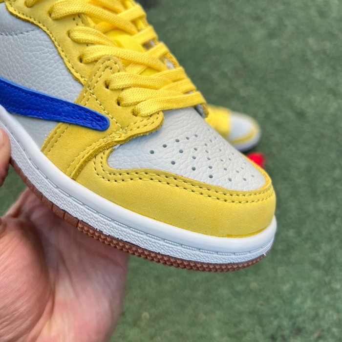 Authentic Authentic Travis Scott x Air Jordan 1 Low “Canary” Kids