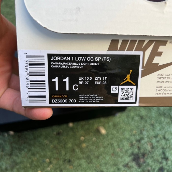 Authentic Authentic Travis Scott x Air Jordan 1 Low “Canary” Kids