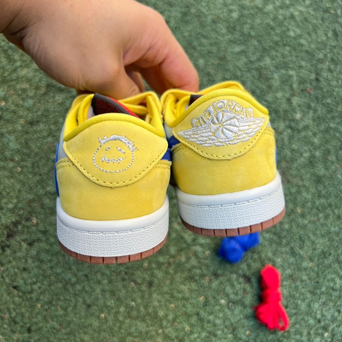 Authentic Authentic Travis Scott x Air Jordan 1 Low “Canary” Kids