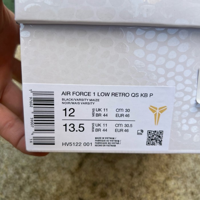 Authentic Kobe Bryant x Nike Air Force 1 Low