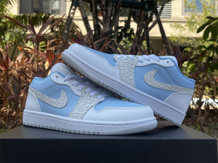 Authentic Nike Air Jordan 1 Low  Blue Tint