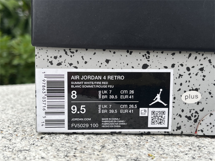 Authentic Air Jordan 4 OG “White Cement” 2025