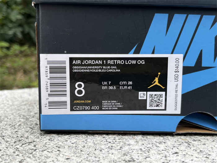 Authentic Air Jordan 1 Low OG “Obsidian”