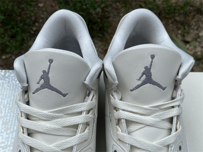 Authentic Air Jordan 3 Retro Sail Cement Grey