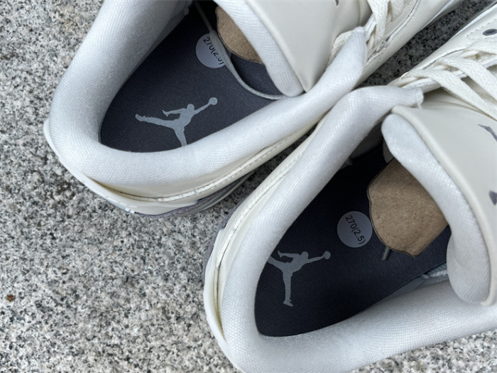 Authentic Air Jordan 3 Retro Sail Cement Grey