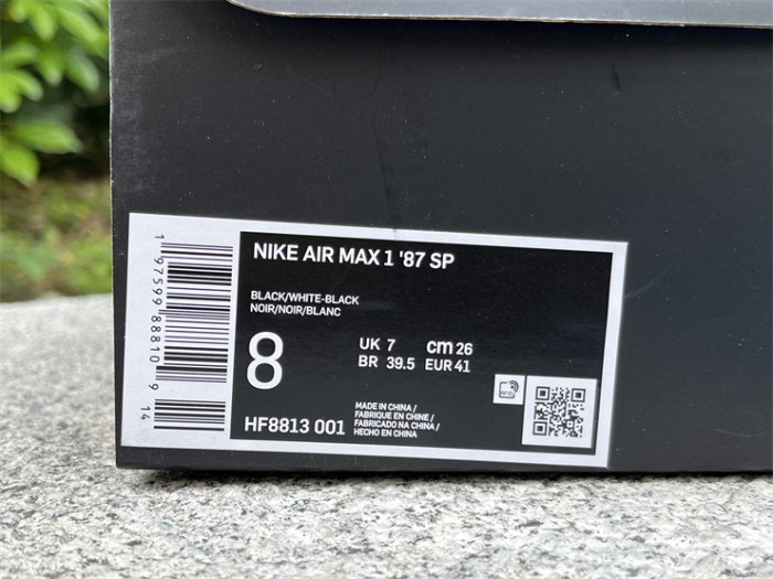 Authentic Supreme x Nike Air Max1'87  Black
