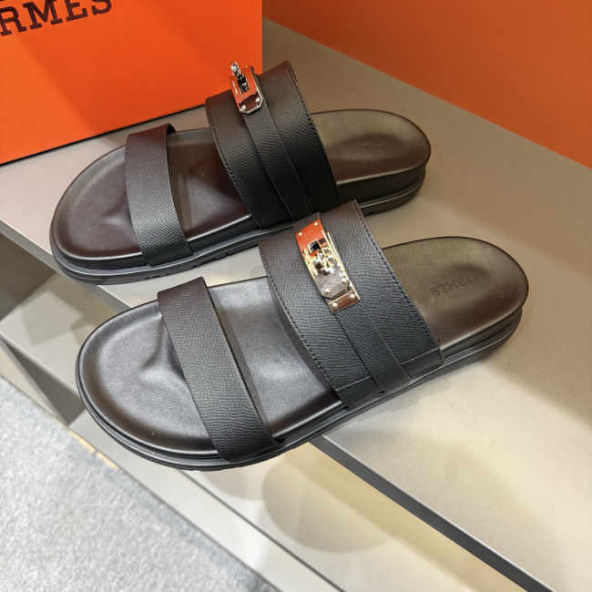 Hermes men slippers AAA-285