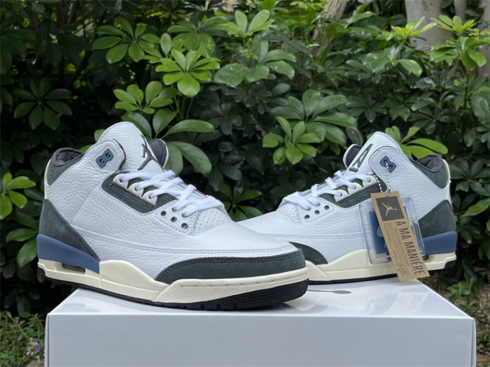 Authentic A Ma Maniére x Jordan 3 “Diffused Blue”