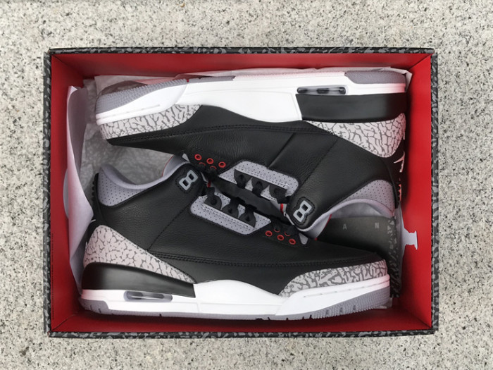 Authentic Air Jordan 3 “Black Cement” 2024 GS