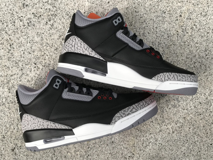 Authentic Air Jordan 3 “Black Cement” 2024 GS