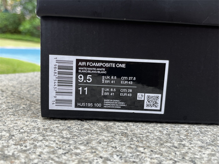 Authentic Nike Air Foamposite One “Triple White”