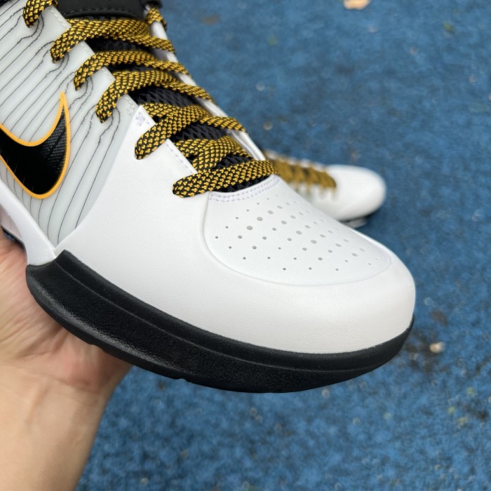Authentic Nike Kobe 4 Protro White Black Del Sol