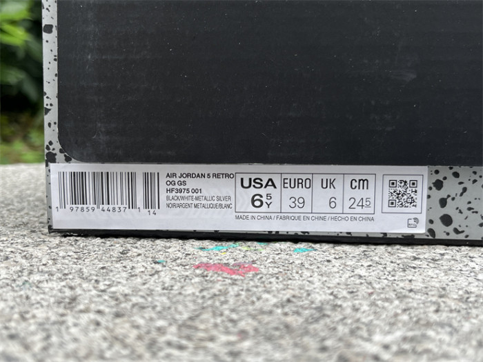 Authentic Air Jordan 5 “Black Metallic Reimagined”   GS