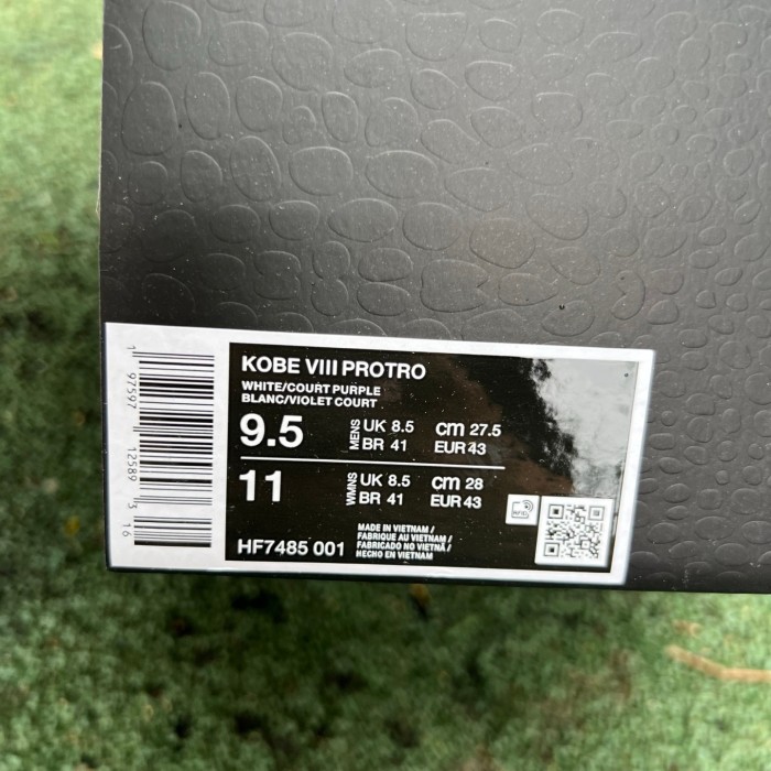 Authentic  Nike Kobe 8 Protro White Court Purple