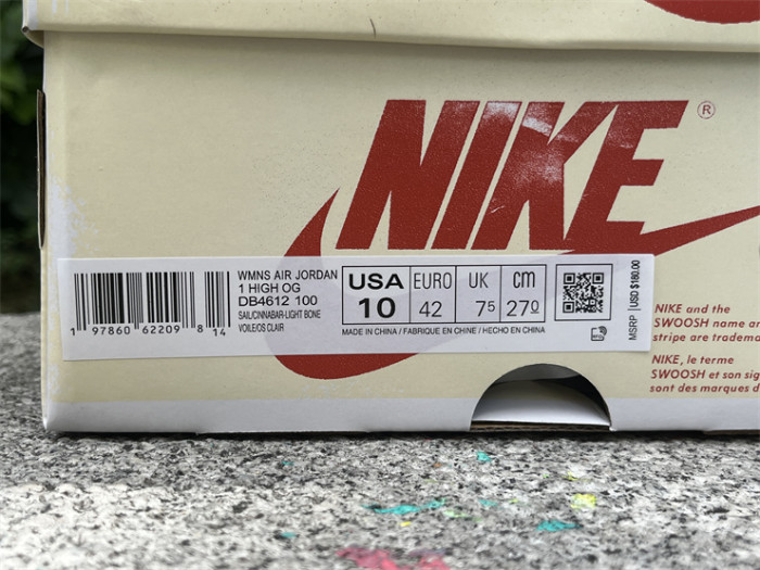 Authentic Air Jordan 1 Hi Rare Air “Cinnabar”