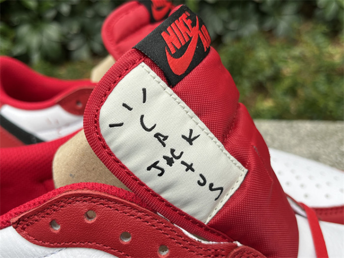 Authentic Travis Scott x Air Jordan 1 Low OG White Red