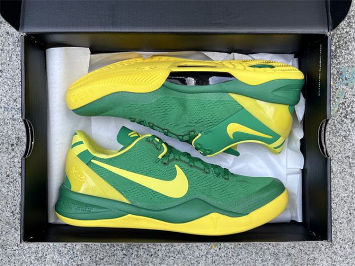 Authentic Kobe 8 Protro Oregon Ducks PE Green
