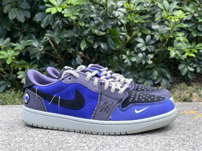 Authentic Zion Williamson x Air Jordan 1 Low OG “Voodoo”Blue