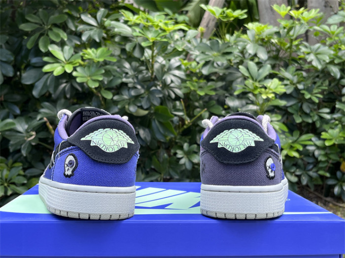 Authentic Zion Williamson x Air Jordan 1 Low OG “Voodoo”Blue