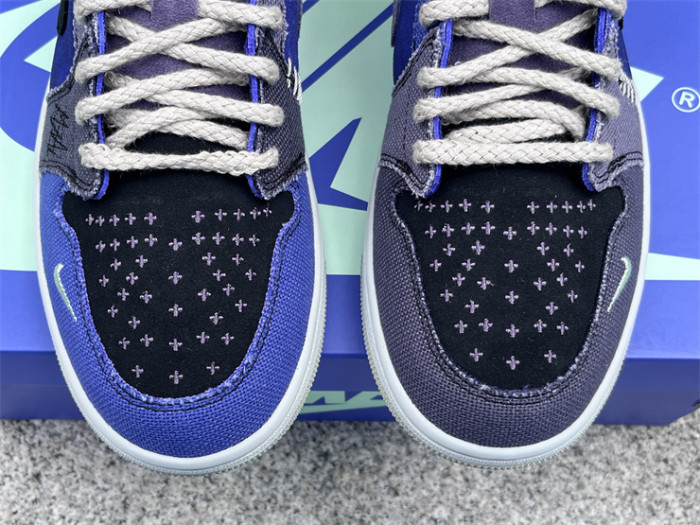 Authentic Zion Williamson x Air Jordan 1 Low OG “Voodoo”Blue