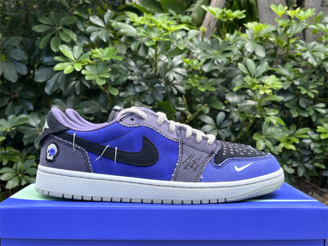 Authentic Zion Williamson x Air Jordan 1 Low OG “Voodoo”Blue