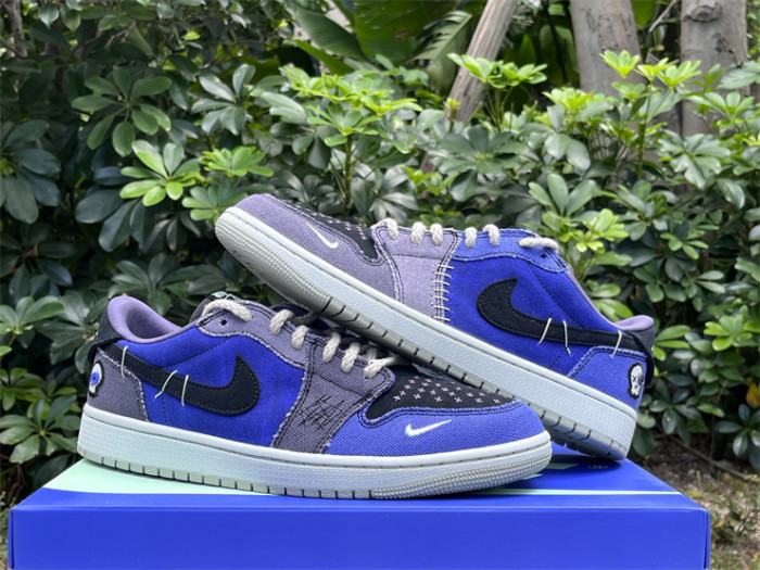 Authentic Zion Williamson x Air Jordan 1 Low OG “Voodoo”Blue