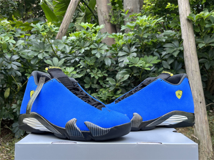 Authentic Air Jordan 14 “Ferrari”  Blue