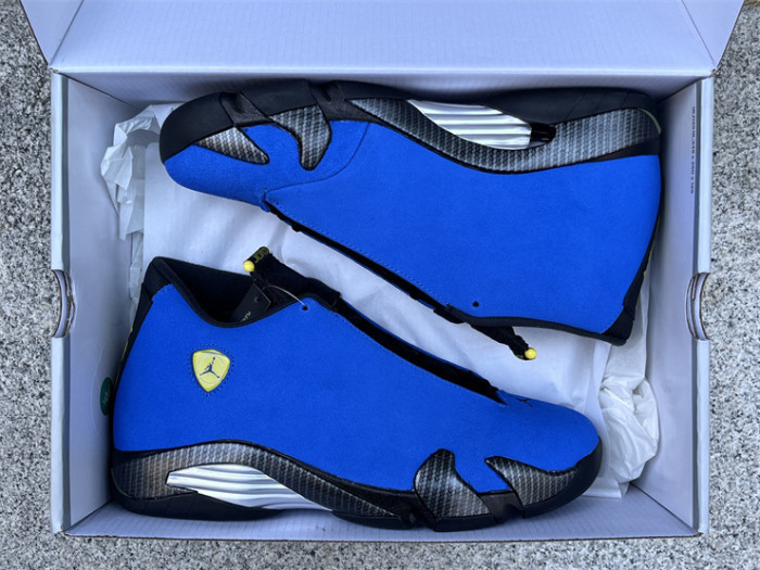 Authentic Air Jordan 14 “Ferrari”  Blue