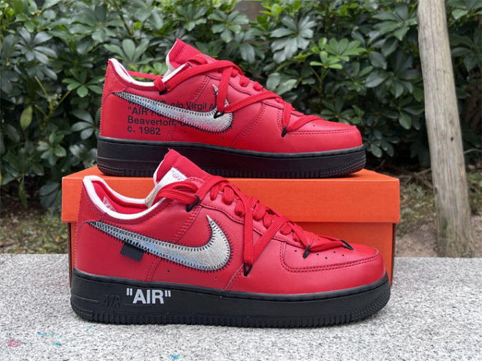 Authentic Off-White x Nike Air Force 1 Low Crimson