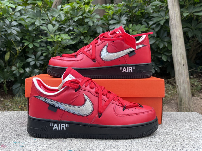 Authentic Off-White x Nike Air Force 1 Low Crimson