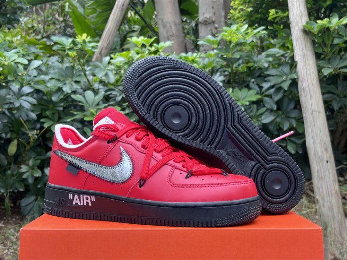 Authentic Off-White x Nike Air Force 1 Low Crimson