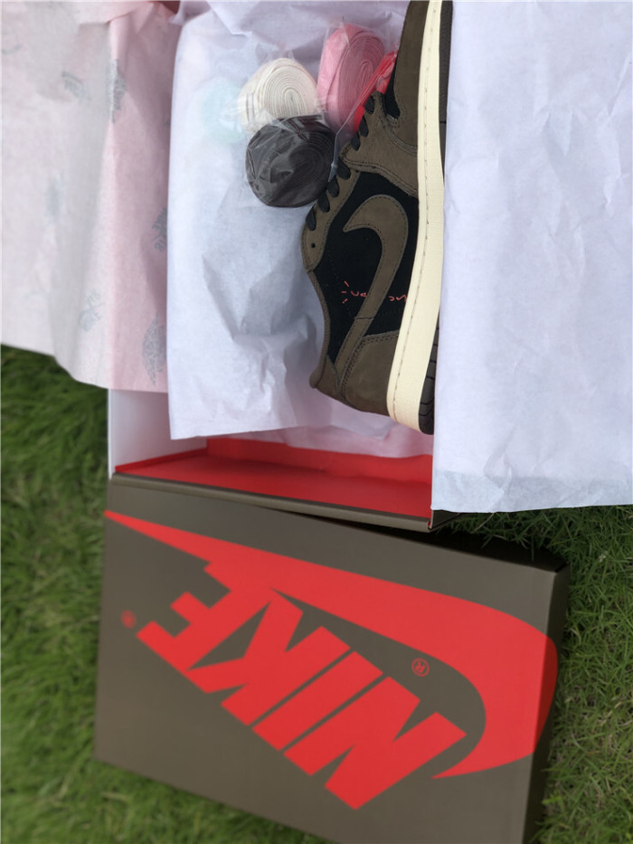 Authentic Travis Scott x Air Jordan 1 Low “Dark Mocha”