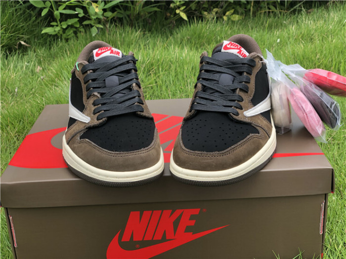 Authentic Travis Scott x Air Jordan 1 Low “Dark Mocha”