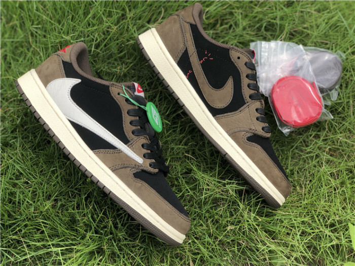 Authentic Travis Scott x Air Jordan 1 Low “Dark Mocha”