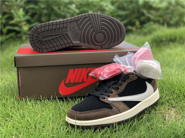 Authentic Travis Scott x Air Jordan 1 Low “Dark Mocha”