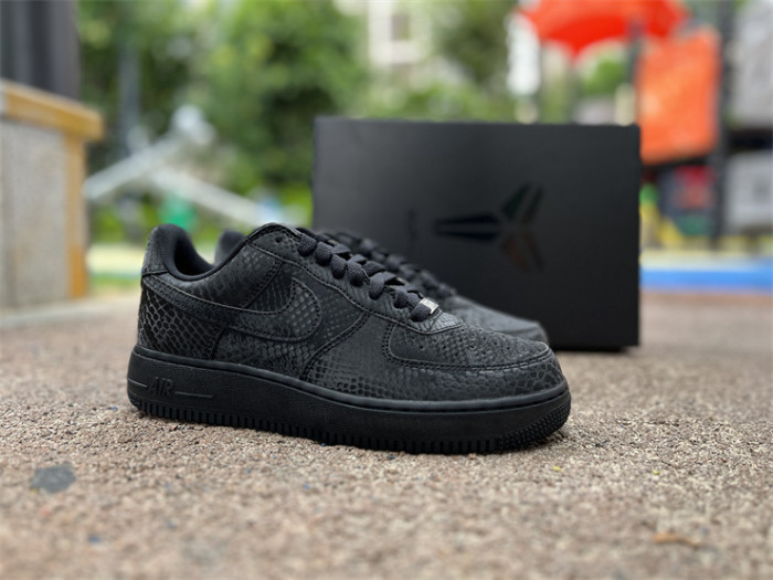 Authentic Nike Air Force 1 Low Kobe Forever Triple Black