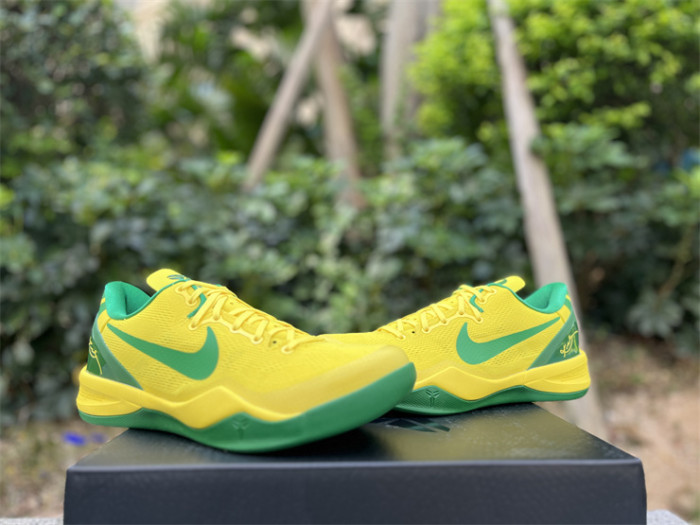 Authentic Kobe 8 Protro Oregon Ducks PE Yellow