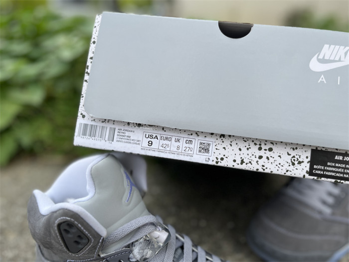 Authentic Air Jordan 5 Wolf Grey