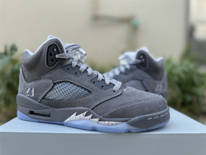 Authentic Air Jordan 5 Wolf Grey GS